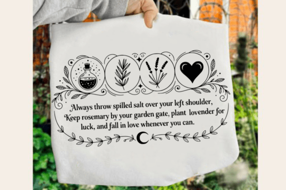 Always Throw Spilled Salt Over Your Left Shoulder SVG for Crafts and Graphics