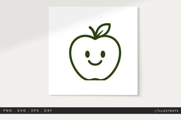Apple SVG Cut File Clipart PNG for Crafts and Graphics