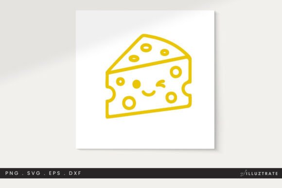 Cheese SVG Cut File Clipart PNG for Crafts and Graphics