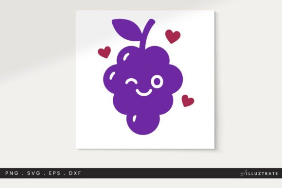 Grape SVG Cut File Clipart PNG for Crafts and Graphics