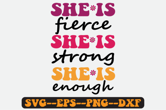 She is Fierce Strong Quote Retro Svg Review