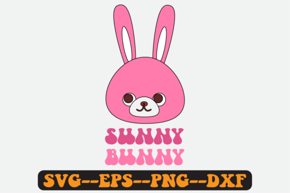 Sunny Bunny Quote Retro Svg Design for Graphics and Crafts