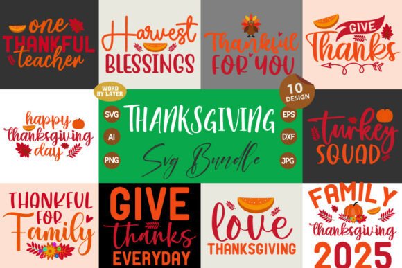 Thanksgiving SVG Bundle Vol. 3.2 Graphics for Crafts & Content
