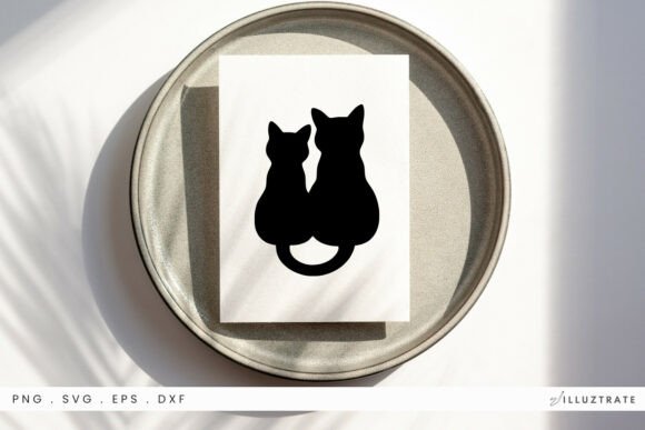 Two Cats SVG Clipart: A Designer's Take on Graphics and Crafts